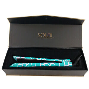 SOLEIL IR+ Infrared Flat Iron Aqua Giraffe Solid Ceramic Magnetized Plate New